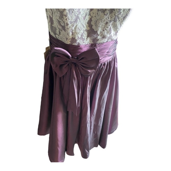 NWT-LAN TING-WHITE & PURPLE TEA LENGTH DRESS-SIZE 20/22 - Picture 4 of 11